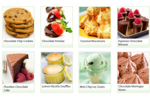 What recipes are in the Guilt Free Desserts recipe book?
