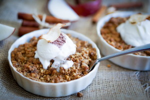 Not Quite Paleo Gluten Free Rhubarb & Apple Crumble